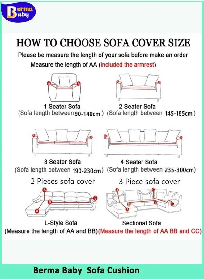 غطاء مقعد 1/2/3/4 مقاعد غطاء أريكة مرن غطاء عادي وشكل L قابل للتمدد-2