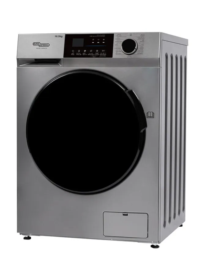 10.5kg Front Loading Washing Machine With 1400rpm, High Energy Efficiency, LED Digital Display & Chrome Door, Quick Wash, Auto Balancing Control, Silent Operation, Stainless Steel Drum, KSGW11500NLED Silver-1