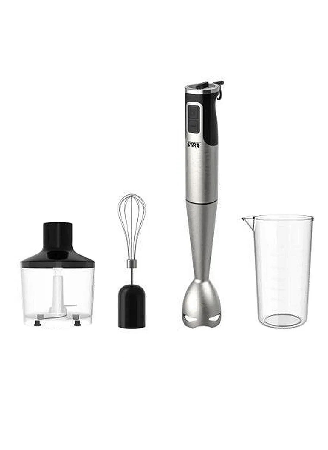 1000W Hand Blender, 8 Speeds, 304 Stainless Steel, 800ml Chopper, 600ml Beaker, Whisk, Masher, Splash Control, Blender for Kitchen, Baby Food ST-5550 Black-1