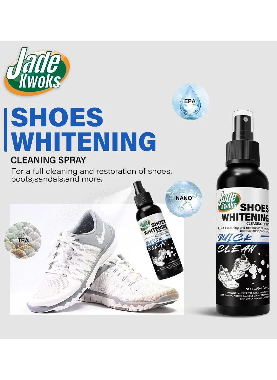 120 ml Shoe Cleaner，Foam Shoe Cleaner for Non-washing Decontamination and Whitening of Sports Shoe， Sneakers ，White Shoes ，Microfiber Shoe and Cloth Shoes Cleaning，Waterless Foam Cleaner Quick Clean-2