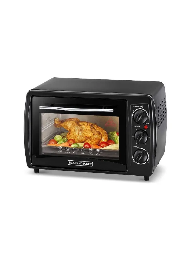 1380W Double Glass Toaster Oven Black 19 L TRO19RDG-B5 Black-2