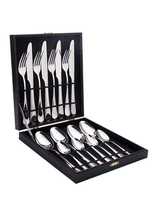 16-Piece Stainless Steel Cutlery Spoon,Fork And Knife Set Silver-1