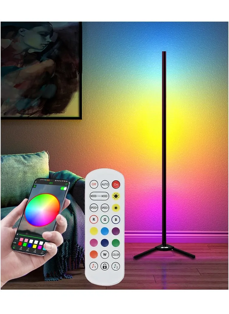 غرفة المعيشة عكس الضوء الزاوية مصباح أرضي 163 سنتيمتر حامل تويا الذكية RGB LED المزاج ضوء لغرفة النوم الشمال ديكور المنزل الإضاءة الداخلية-1