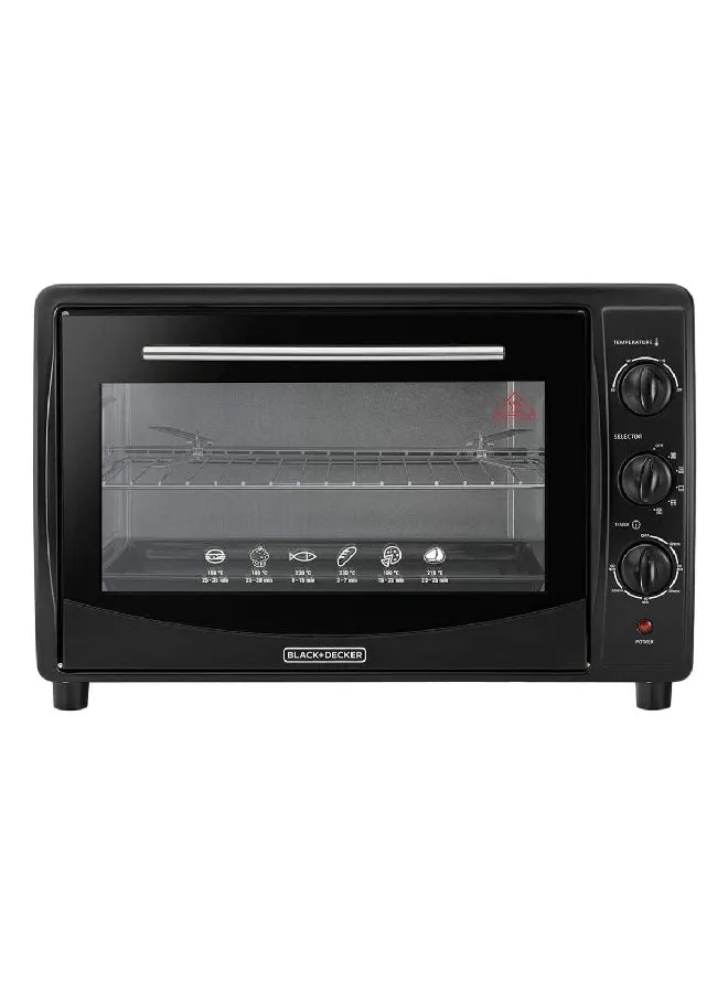 1800W Double Glass Toaster Oven Black 45 L TRO45RDG-B5 Black-2