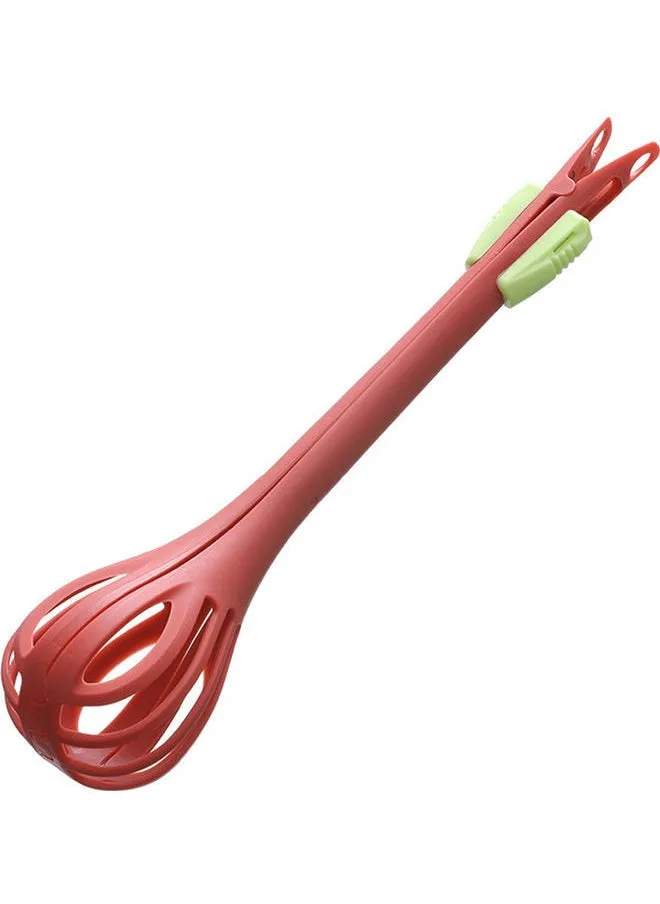 2 In 1 Multi-use Anti-slid Handle Egg Whisk Red 29x8x2.5cm-1