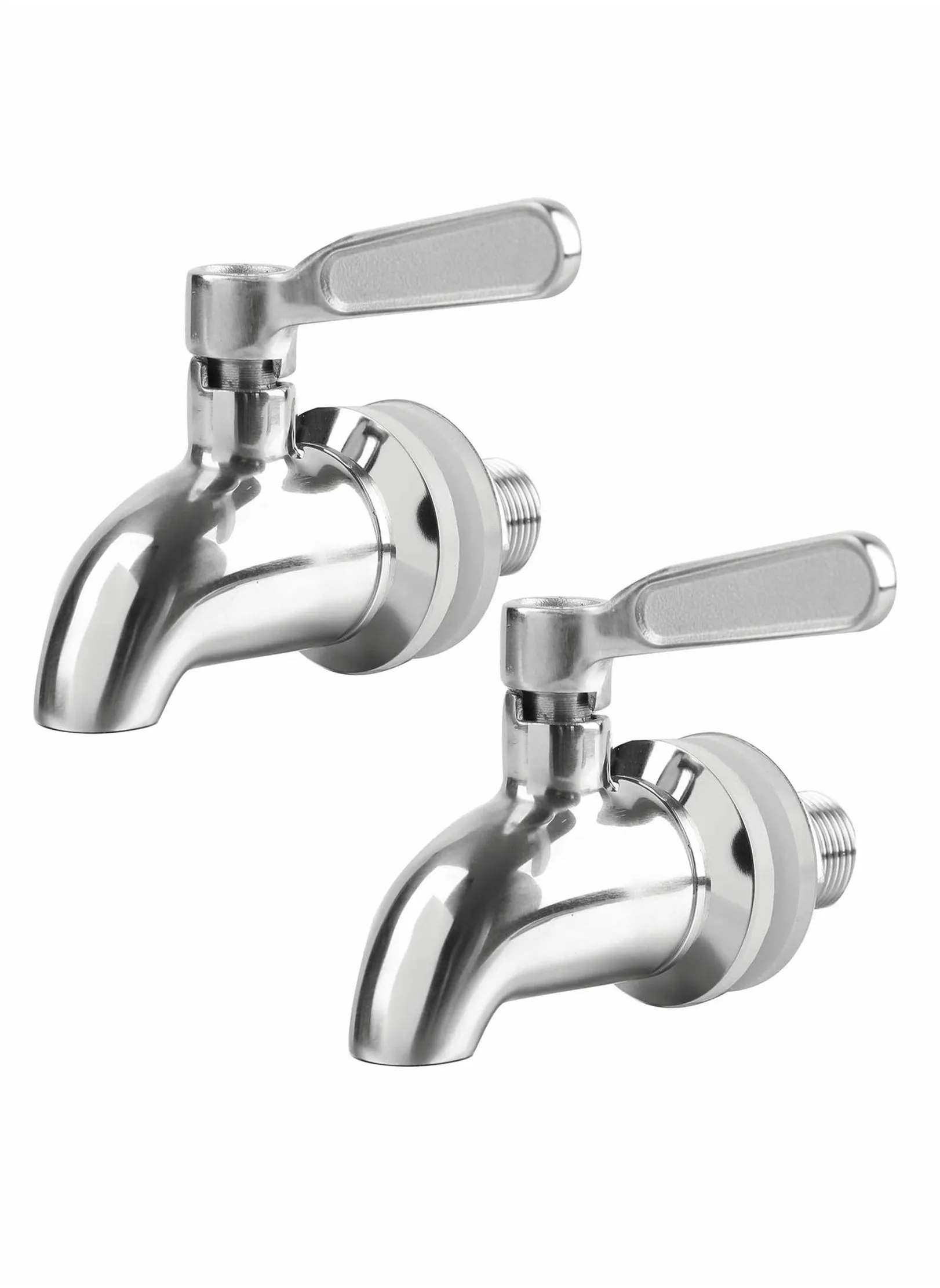 2 Pack Beverage Dispenser Replacement Spigot Stainless Steel Polished Finished Water Drink Faucet Metal-1