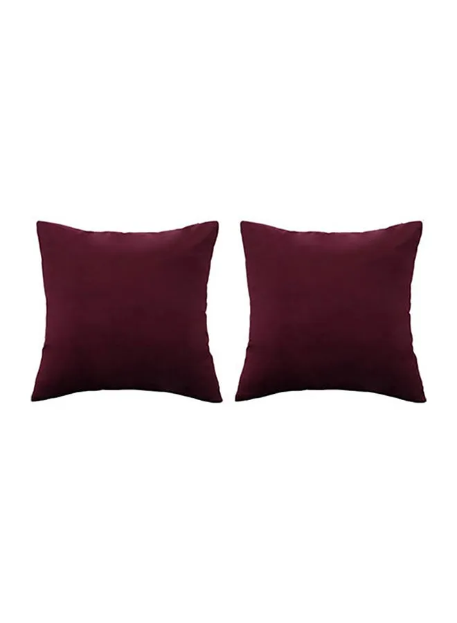 2-Piece Decorative Cushion Red 40x40cm-1