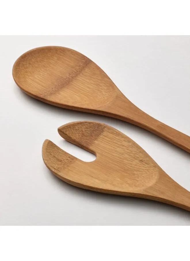 2-piece salad servers set bamboo-2