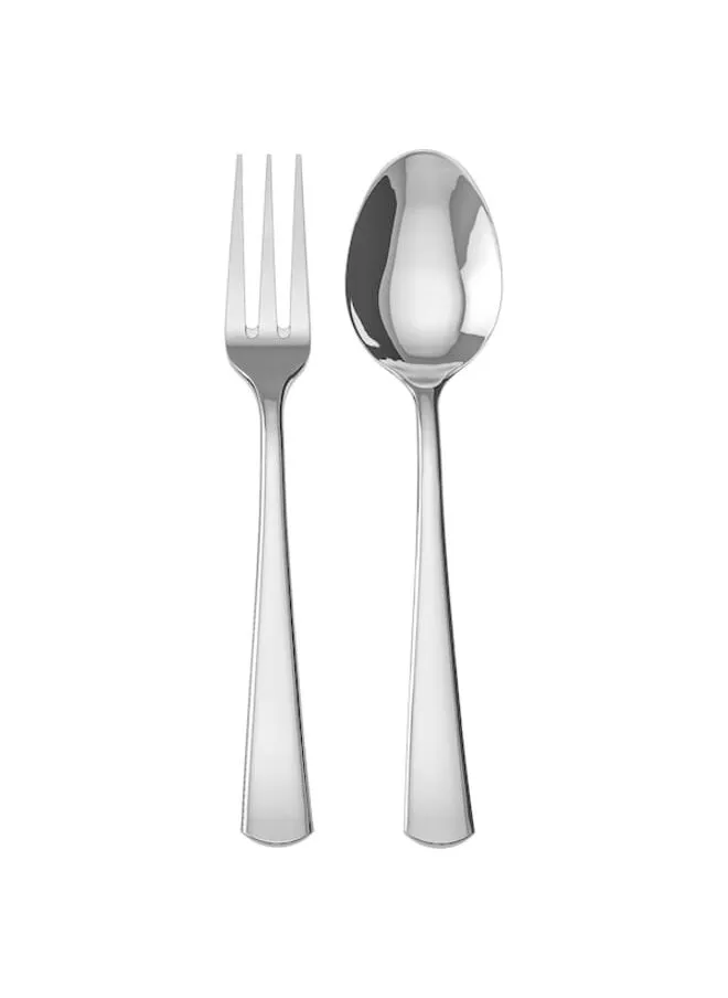 2-piece serving set stainless steel 24 cm-1