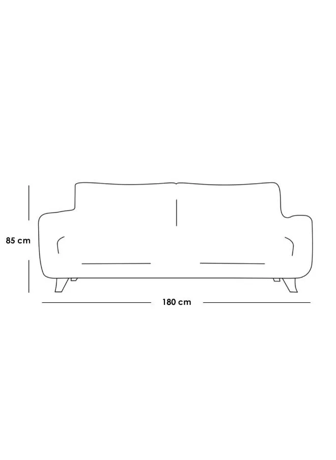 كنبة مقعدين بمقاس 180x85x85 سم - أبيض-2