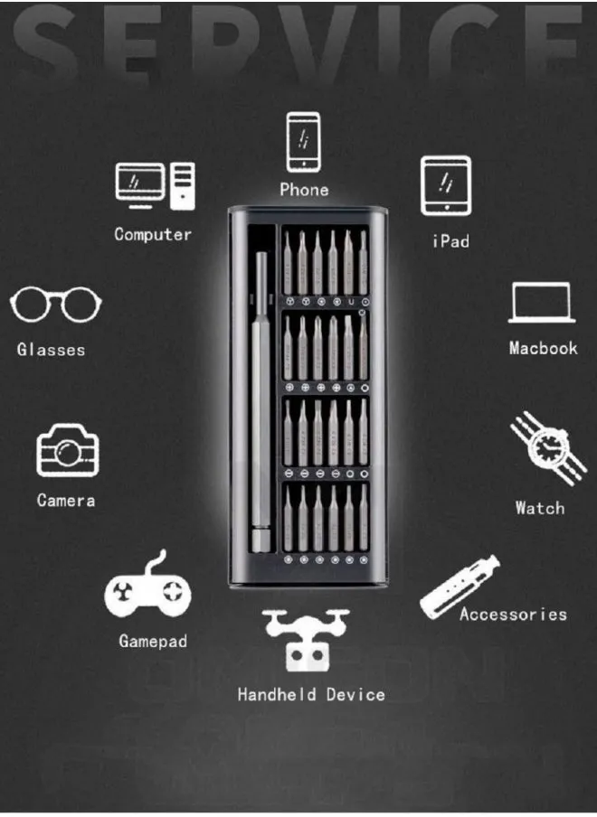 مجموعة مفكات مغناطيسية دقيقة 24 في 1 – أداة صغيرة لإصلاح النظارات والهواتف المحمولة وأجهزة الكمبيوتر المحمولة والمشاريع اليدوية-1