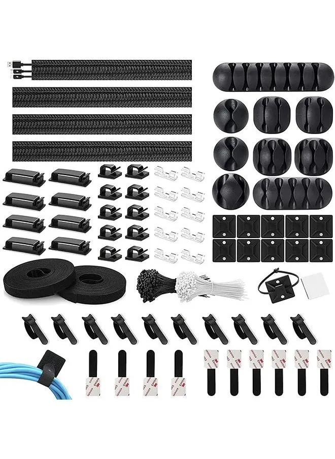 273 Pcs Cable Management Organizer Kit, Cable Organizer for Home and Office. Useful for Power Cord, Desktop Cable Clips Bundle, USB Cable, TV Cable, PC, Home Office Cord Holder for Desk etc-1