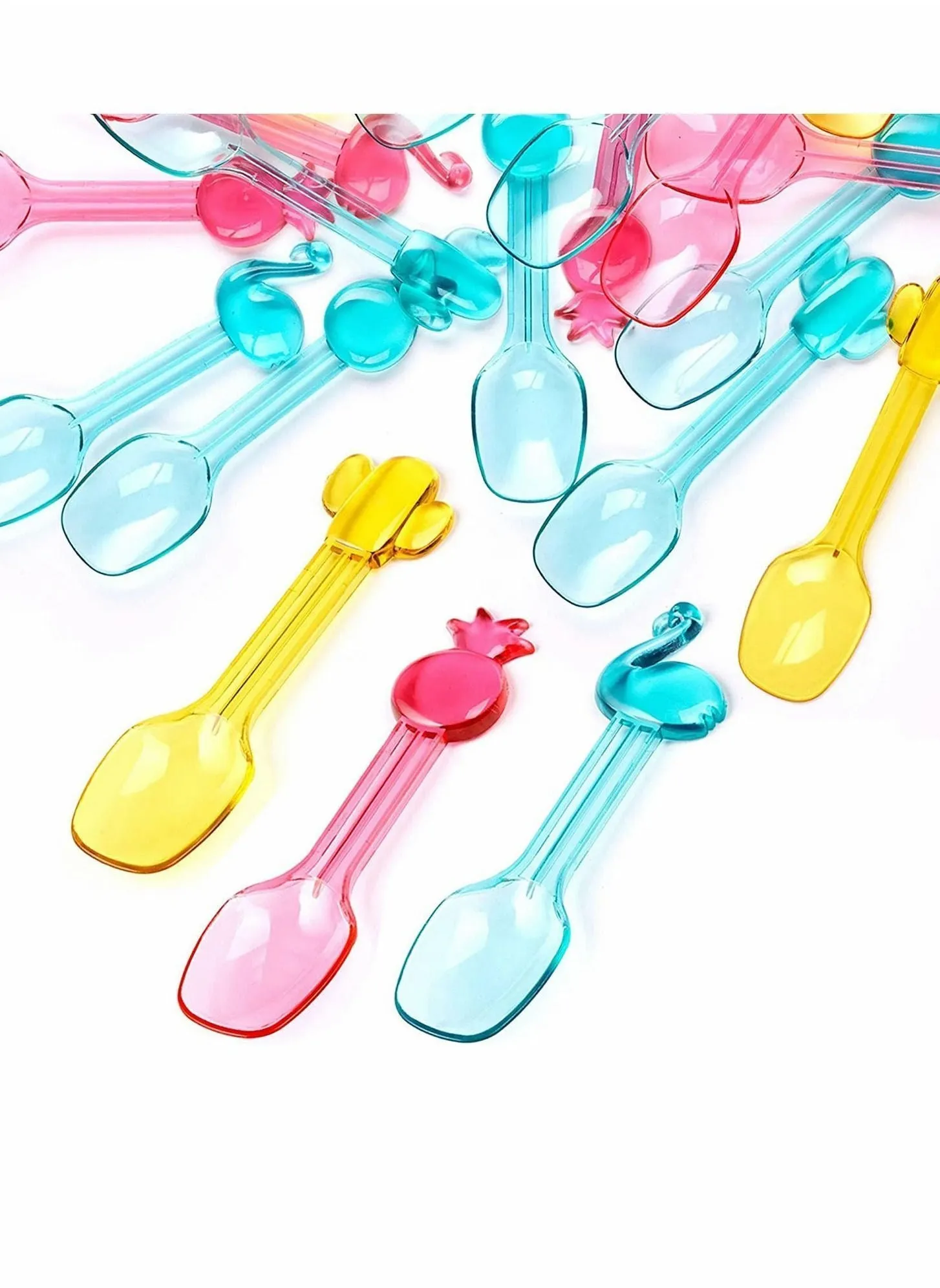 3.14 Inch Mini Plastic Shovel Spoons 36PCs Assorted Color Kids Reusable Colorful Gelato for Sampling Tasting Taste Testing Frozen Desserts Ice Cream Cereal Yogurt Cake Pie-1