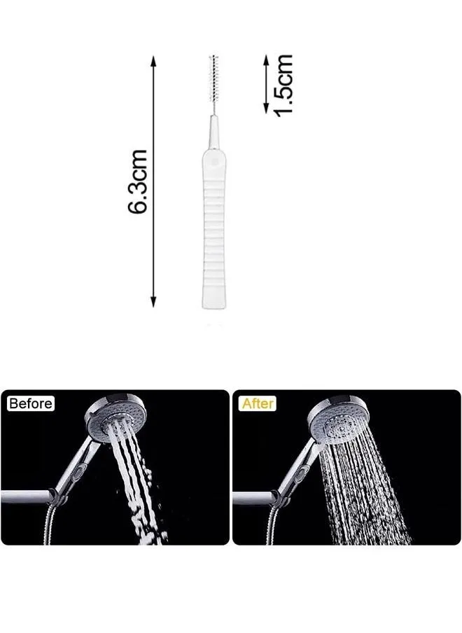 فرشاة تنظيف فوهة الدش 30 قطعة، فرشاة تنظيف نايلون مضادة للانسداد، فرشاة تنظيف فتحة الفجوة لأداة تنظيف دش الحمام-2
