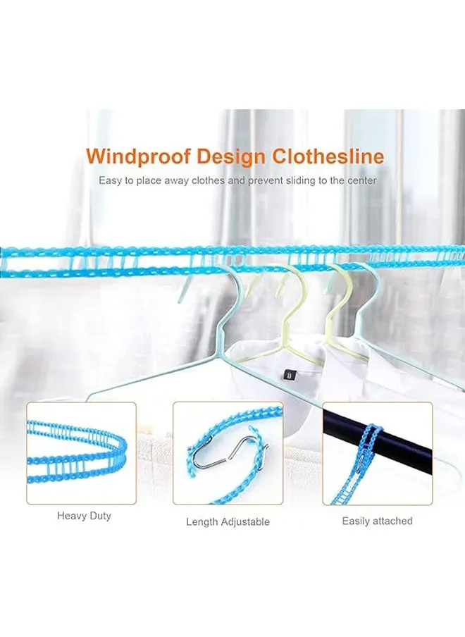 3 قطعة المضادة للانزلاق windproof تجفيف الملابس الحبل-2