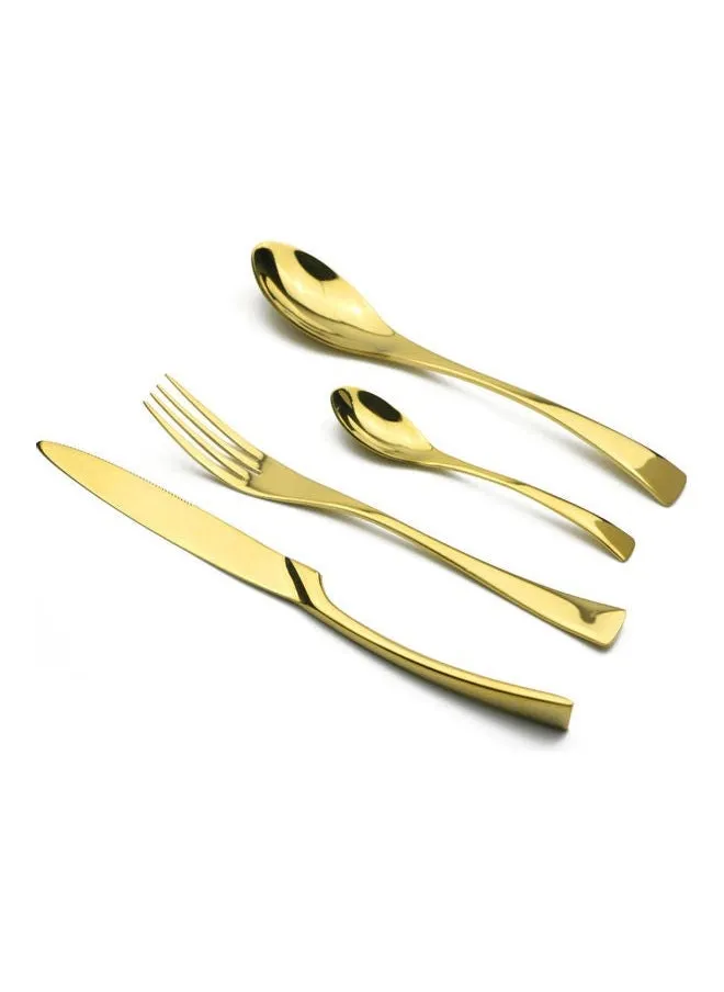 4 Piece Cutlery Set Gold 16.5cm-1