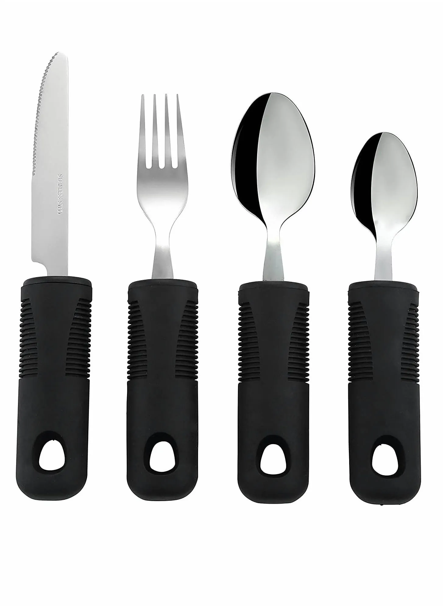 4 Piece Stainless Steel Cutlery Flatware Sets, Knife, Fork, Spoon, Tea Spoon Silver-1