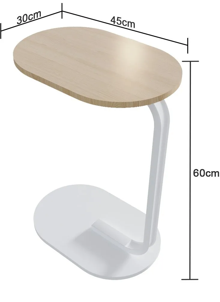 طاولة قهوة على شكل حرف C مقاس 45*30*60 سم، طاولة جانبية للأريكة، طاولة نهائية لغرفة المعيشة وغرفة النوم، طاولة قهوة صغيرة، طاولة أريكة، إطار معدني، سهلة التجميع-2