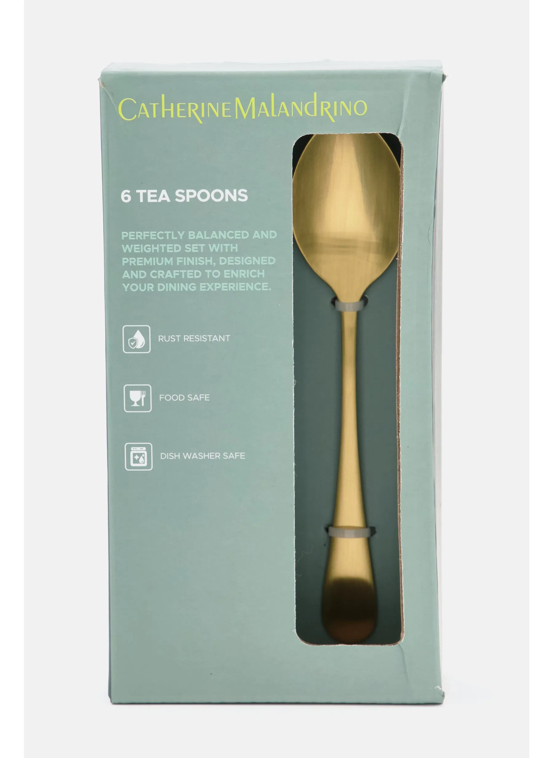 6 Pieces Tea Spoon, Gold-1