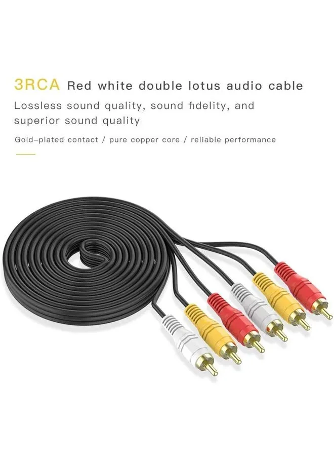 6 دبوس 3 RCA/M-3 Rca/M ts TCV3303N N/مطلي كابل الصوت والفيديو RCA متعدد الألوان 3MTR-2