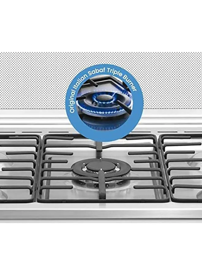 90x60 Freestanding Cooking Range Made In Turkey CK301 Silver-2