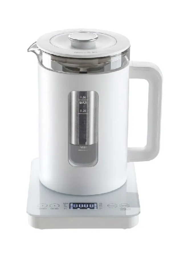 950W Digital Compact Electric Kettle White and Silver 1.5 L G1612E-1