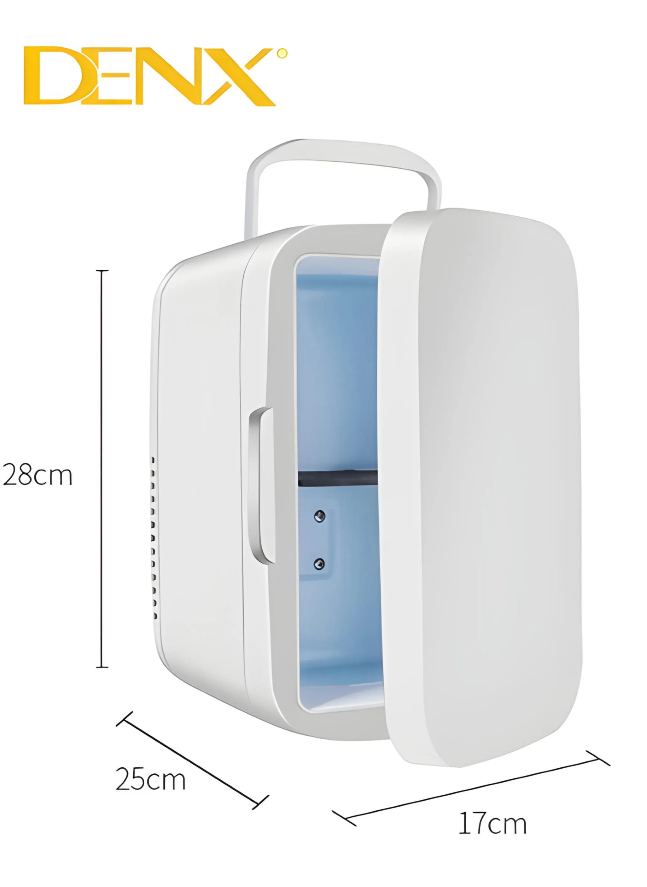 ثلاجة صغيرة مناسبة للمنزل و للسيارة  لحفظ الأطعمة والمشروبات الساخنة والباردة من دينكس 4 لتر-1
