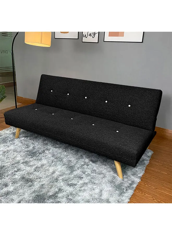 أيمار | أريكه سرير 2 في 1 من المخمل 30x177x107 cm- أسود-1