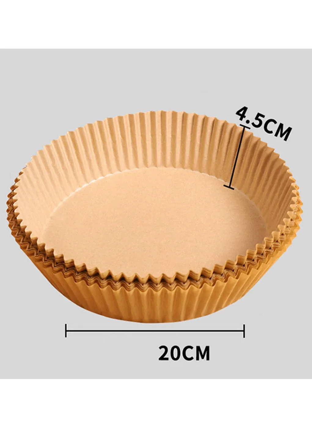 ورق مقلاية هوائية لطبق الطعام بني 20+4.5سم*100-2