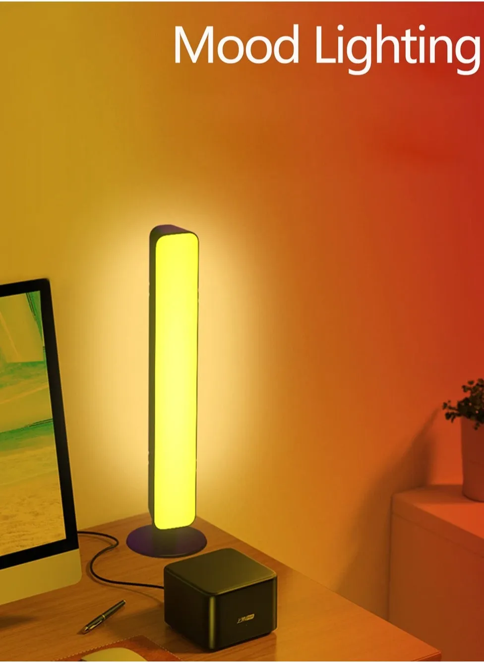 إضاءة جو، إضاءة مكتب RGB، مصابيح شريطية LED، إضاءة ملحقات ألعاب الكمبيوتر، أشياء رائعة للإضاءة المحيطة بالغرفة، مصابيح LED تفاعلية مع الصوت، إضاءة مزاجية مناسبة لغرفة نوم التلفزيون-2