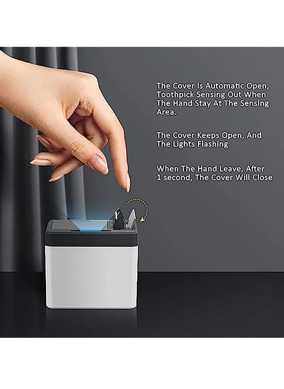 Automatic Auto Toothpick Dispenser, Smart Toothpick Holder Box, Infrared Sensor Toothpick Box for Home Restaurant Office-2