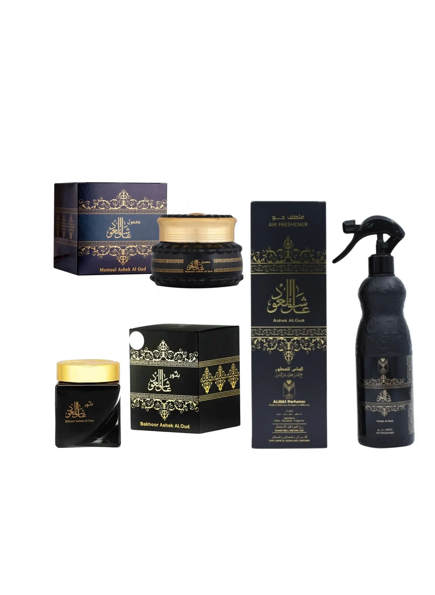 بخور عاشق العود 30جرام معمول عاشق العود 60جرام معطر عاشق العود 480مل-1