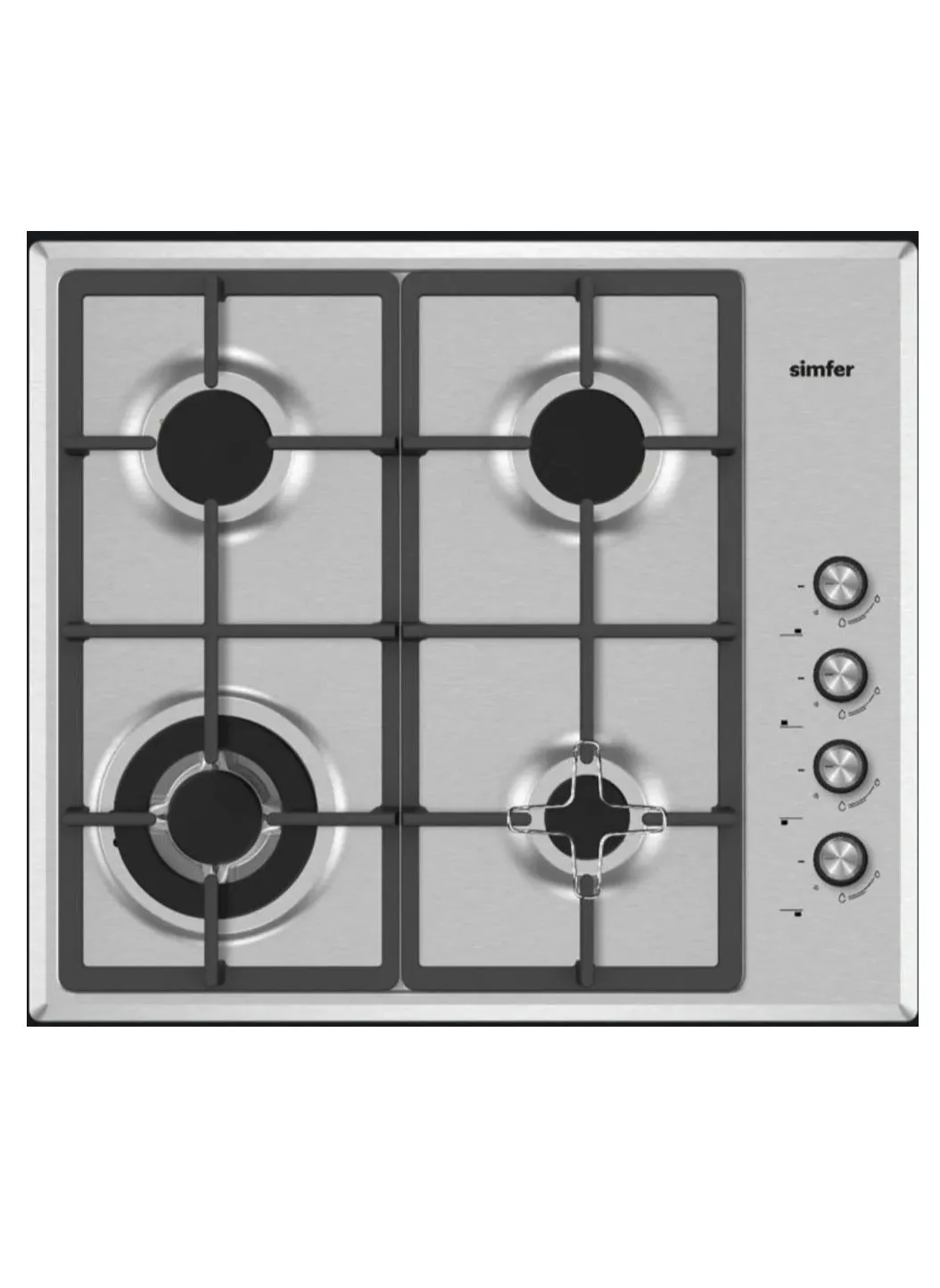 Built-in hob, 60 cm, 4 gas burner Stove, SMF-H6400QGRLM-SMF02-1