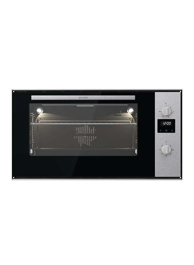 BuiltIn Oven 89.3cm Big Space Electronic Programming Stainless SteelBlack 89 L 3.4 kW BO9835E01X Steel/Black-1