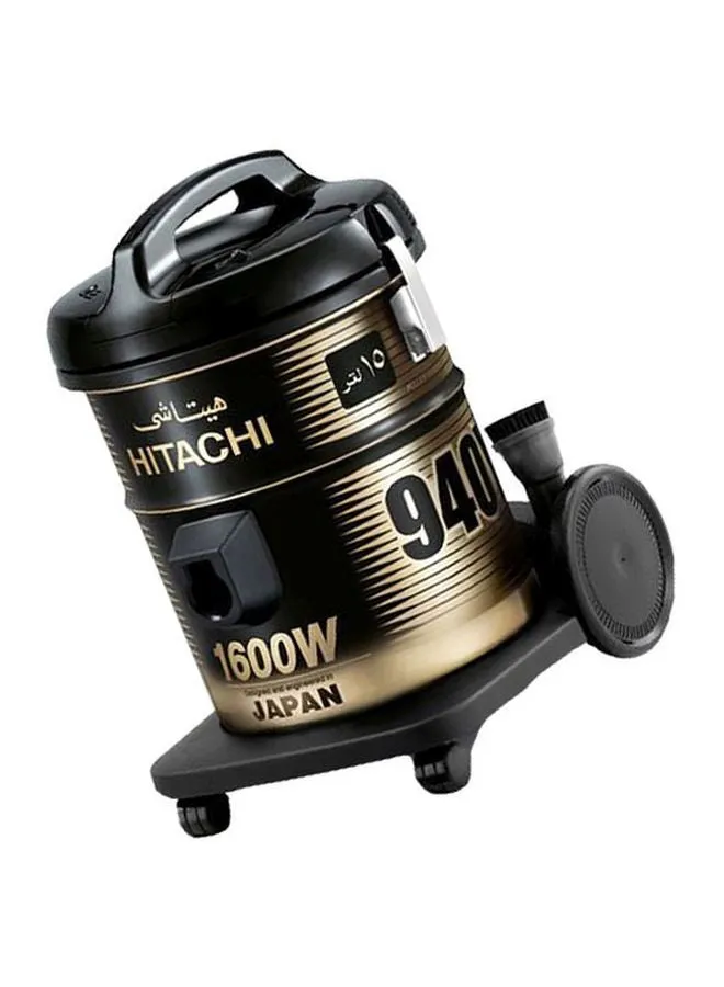 مكنسة كهربائية بحاوية بقدرة 1600 وات 15 L 1600 W CV-940Y SS220 BK أسود-2