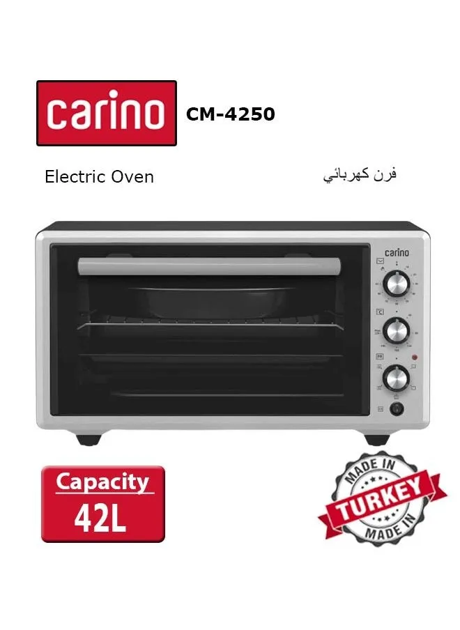 Carino Electric Oven With Double Glass Door 42L 1300W CM4250 Black & Silver-1