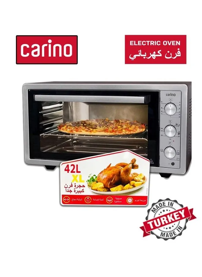 Carino Electric Oven With Double Glass Door 42L 1300W CM4250 Black & Silver-2