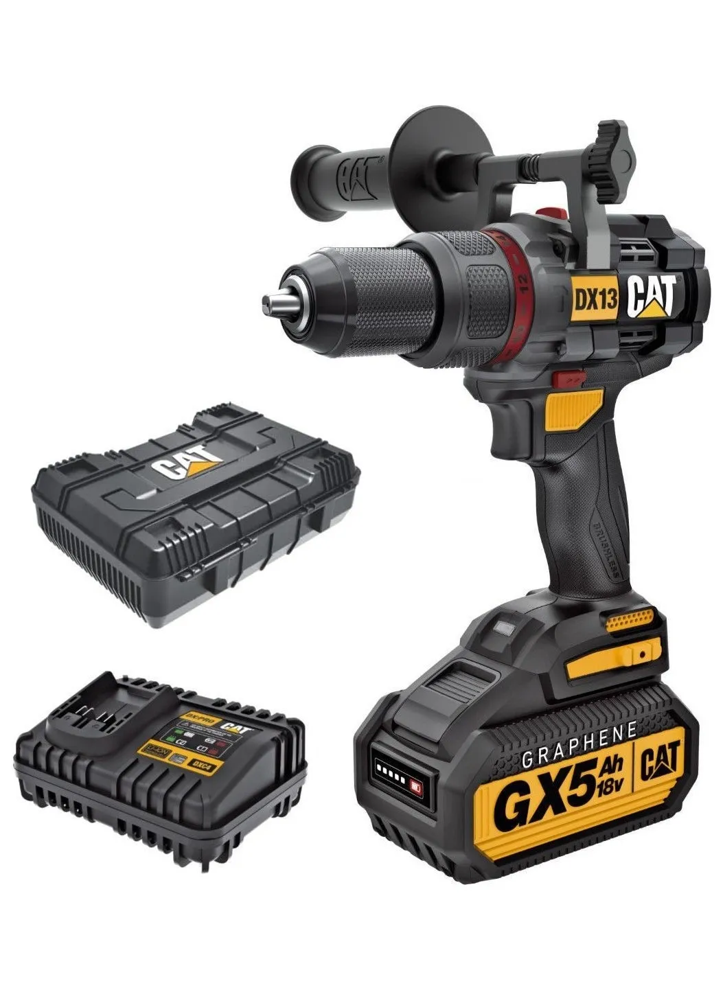 CAT DX13 18V 1 FOR ALL ½” مثقاب كهربائي لاسلكي مع محرك بدون فرش وبطارية من الغرافين-1