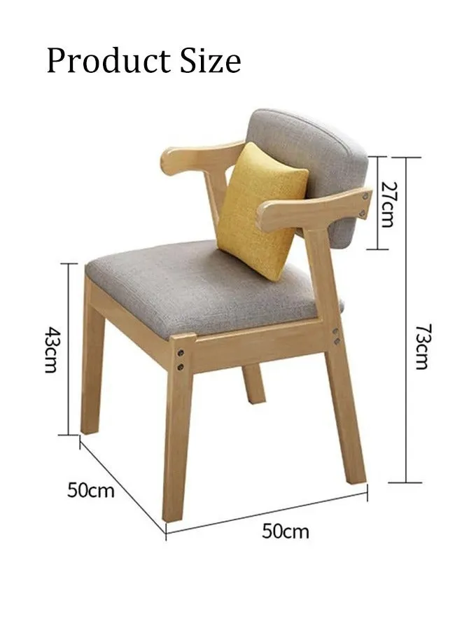 Chair Armchair Simple Dining Chair Wooden Chair Z Shaped Chair Multifunctional Computer Chair Restaurant Chair for Office Reception Hall Living Room(Wood)-2