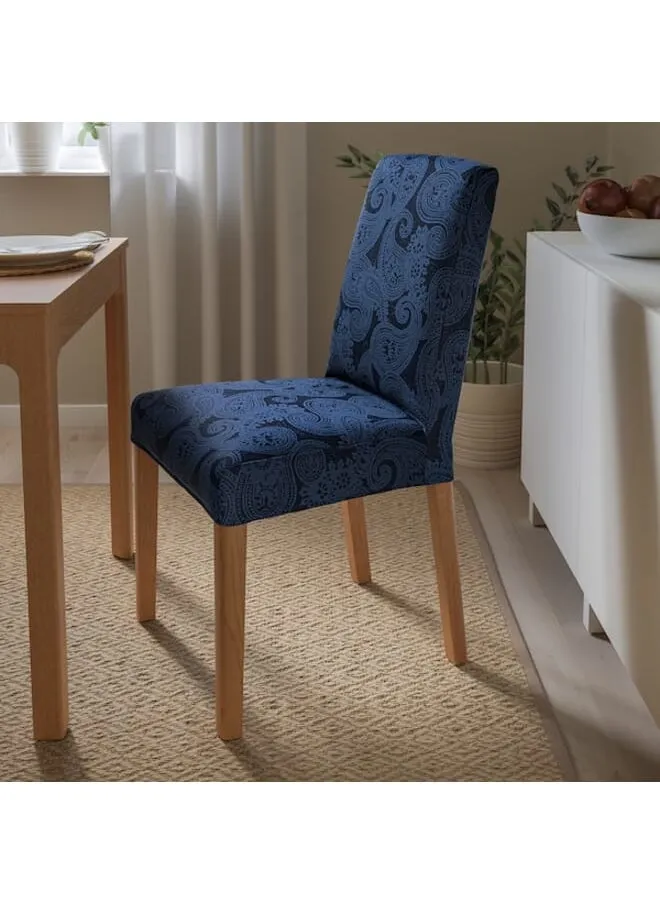 Chair oak effect Kvillsfors dark blue blue-2