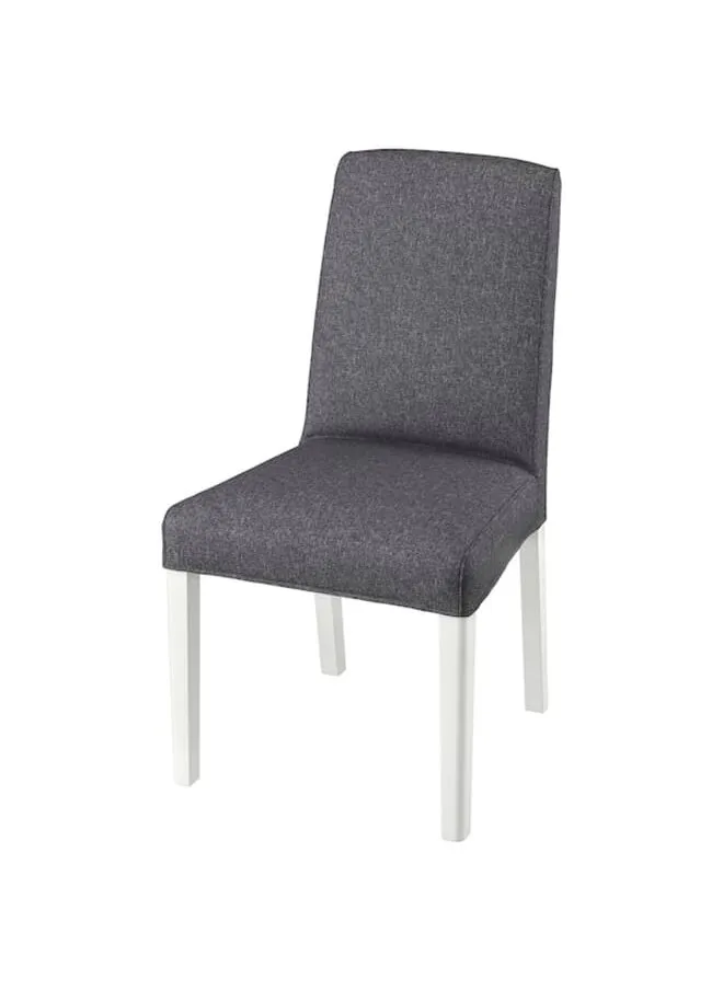 Chair white Gunnared medium grey-1