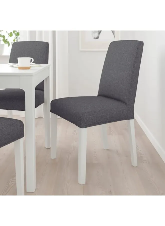 Chair white Gunnared medium grey-2