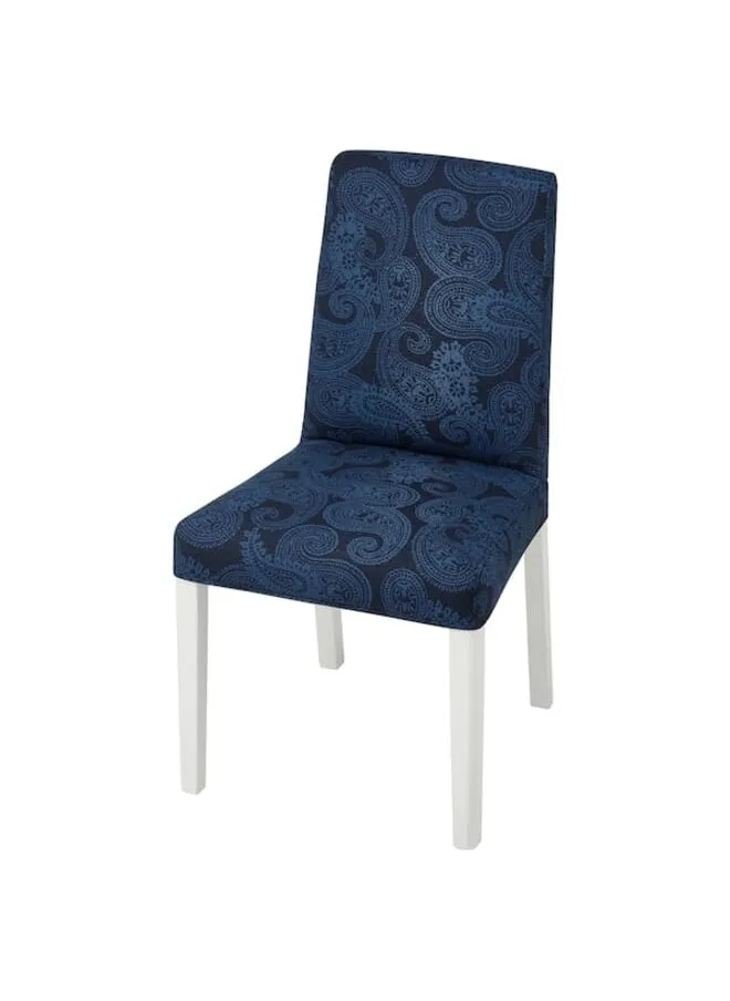 Chair white Kvillsfors dark blue blue-1