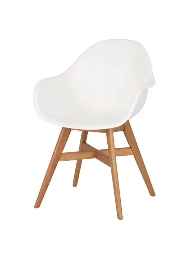 Chair with armrests white in outdoor-1