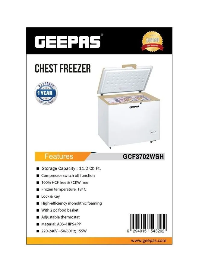 Chest Freezer 370 L 155 W GCF3702WSH White-2