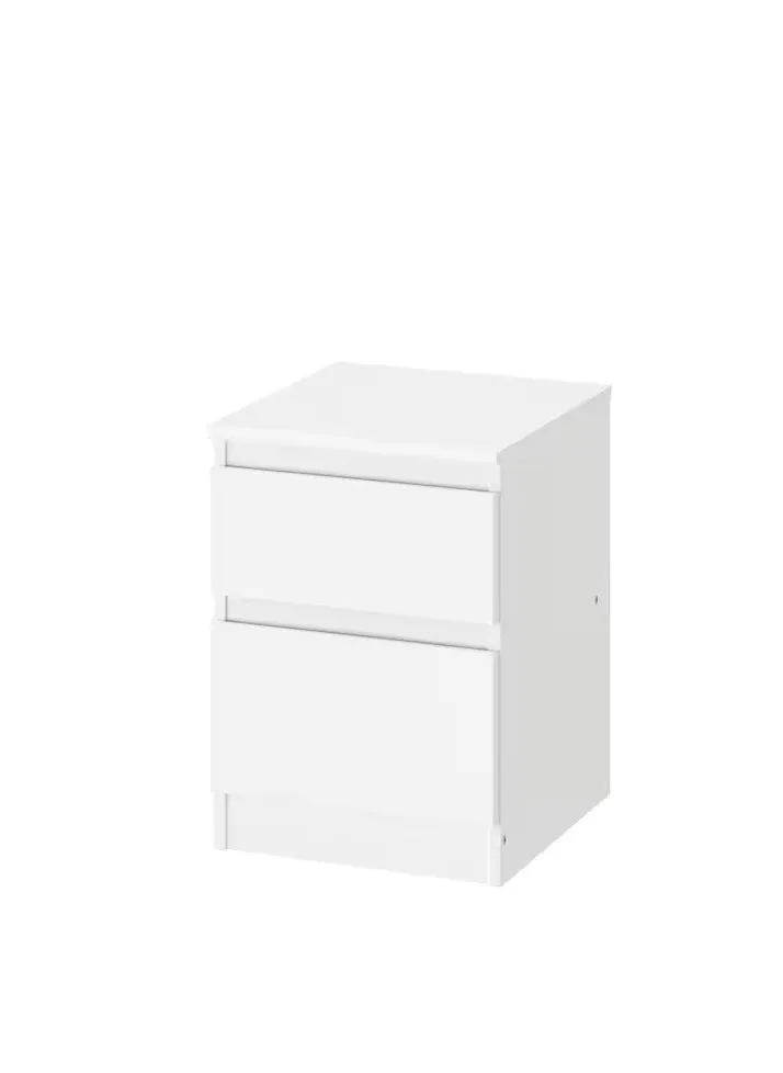 Chest Of 2 Drawers White 35X49 Cm-1