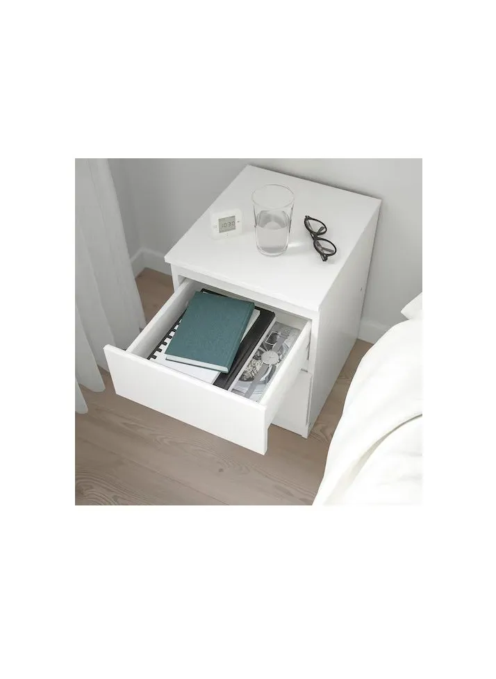 Chest Of 2 Drawers White 35X49 Cm-2