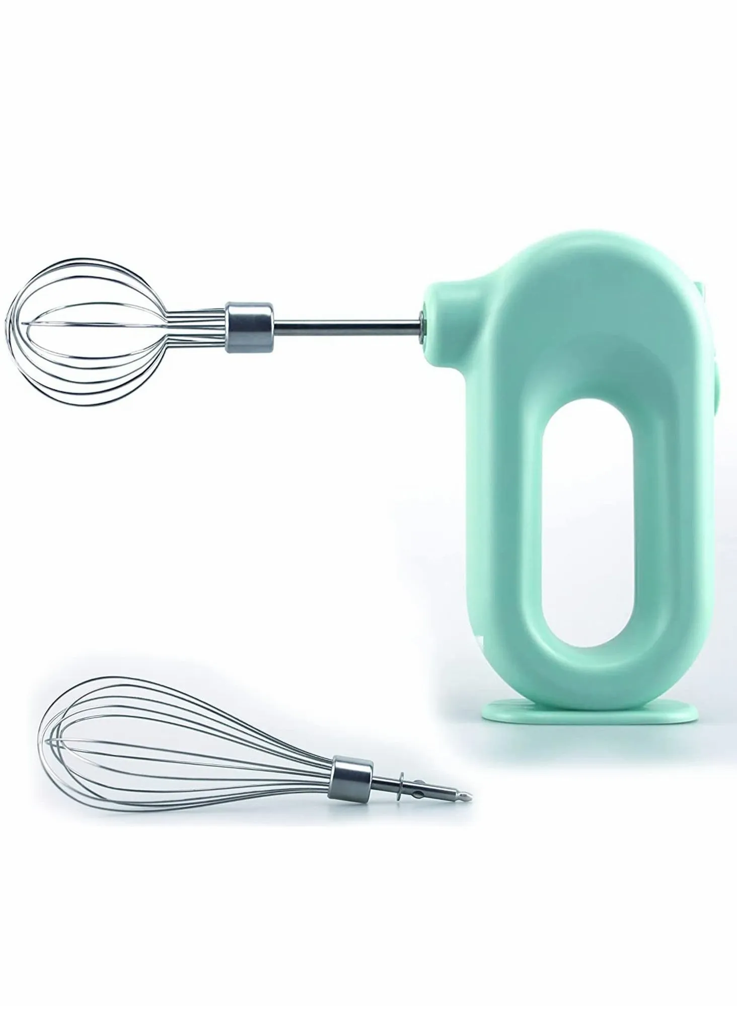 Compact Cordless Electric Mixer USB Rechargeable Egg Beater with 2 Detachable Whisks and 4 Speed Settings-1