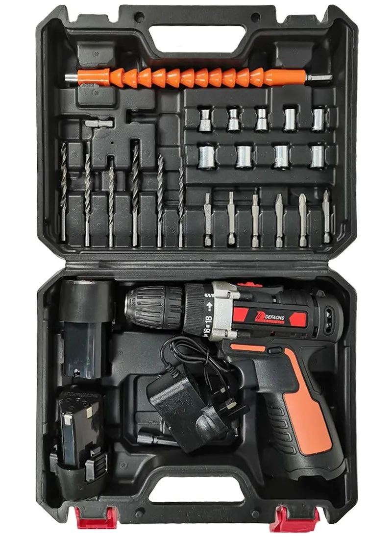 Cordless Drilling Machine 12V Rechargeable Electric Screwdriver Bit Set Electric Hand Drill With 2 Battery DEFAONS-2