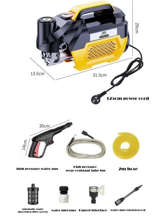 غسالة كهربائية لاسلكية ذات ضغط عالي، متعددة الألوان، 10 أمتار، غسالة سيارات بالضغط العالي، منزلية 220 فولت، مضخة مياه محمولة لتنظيف السيارة-2